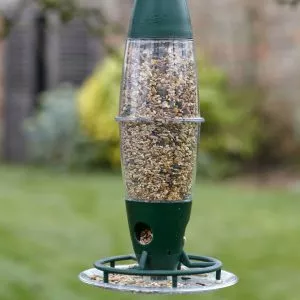peckish 3 port nyjer feeder in use