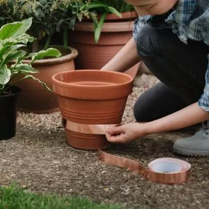 Growing Success Slug Copper Tape in use