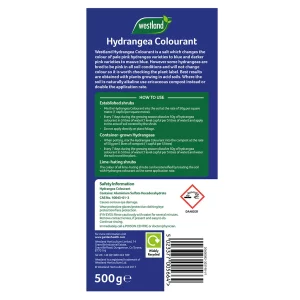 Westland Hydrangea Colourant back of pack