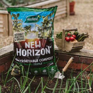 new horizon all veg compost in raised bed