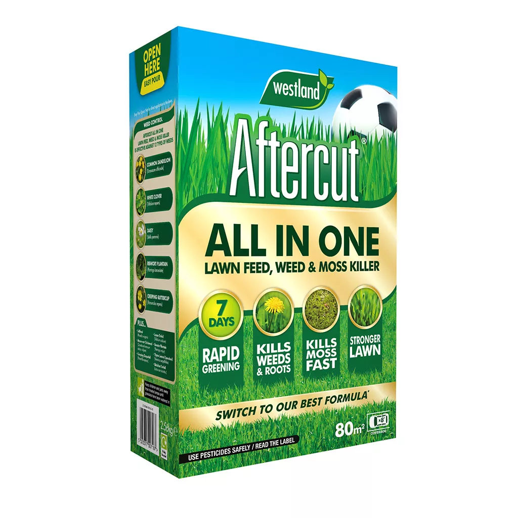 Aftercut All In One Lawn Feed, Weed & Moss Killer