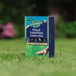 gro sure fine & lux lawn seed 30m2 box