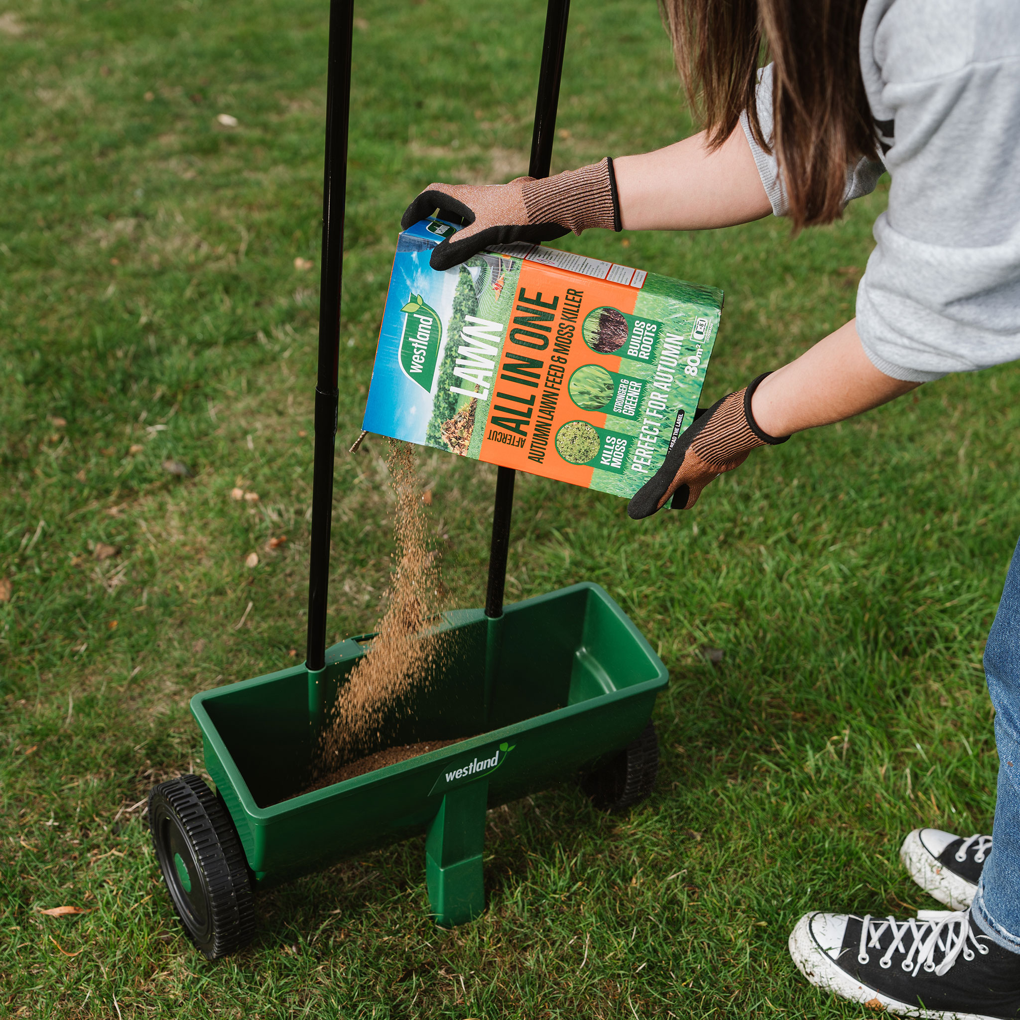 someone pouring aftercut all in one 