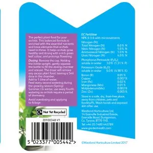 Westland Orchid Feed back of pack
