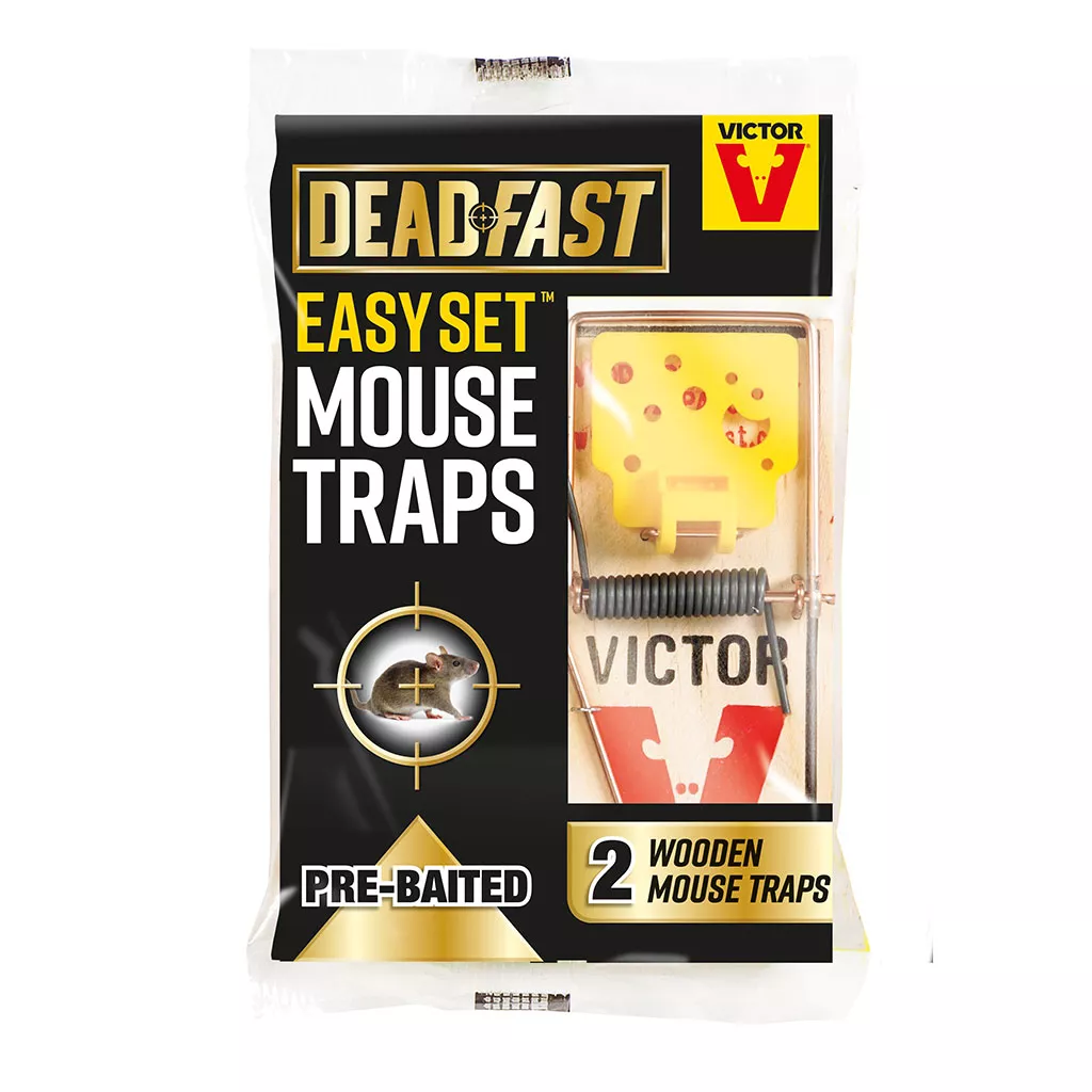 Victor Easy Set Mouse Trap 4 Pack Wooden Easy Set Mouse Trap