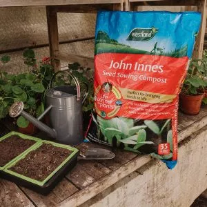 john innes seed sowing compost in use