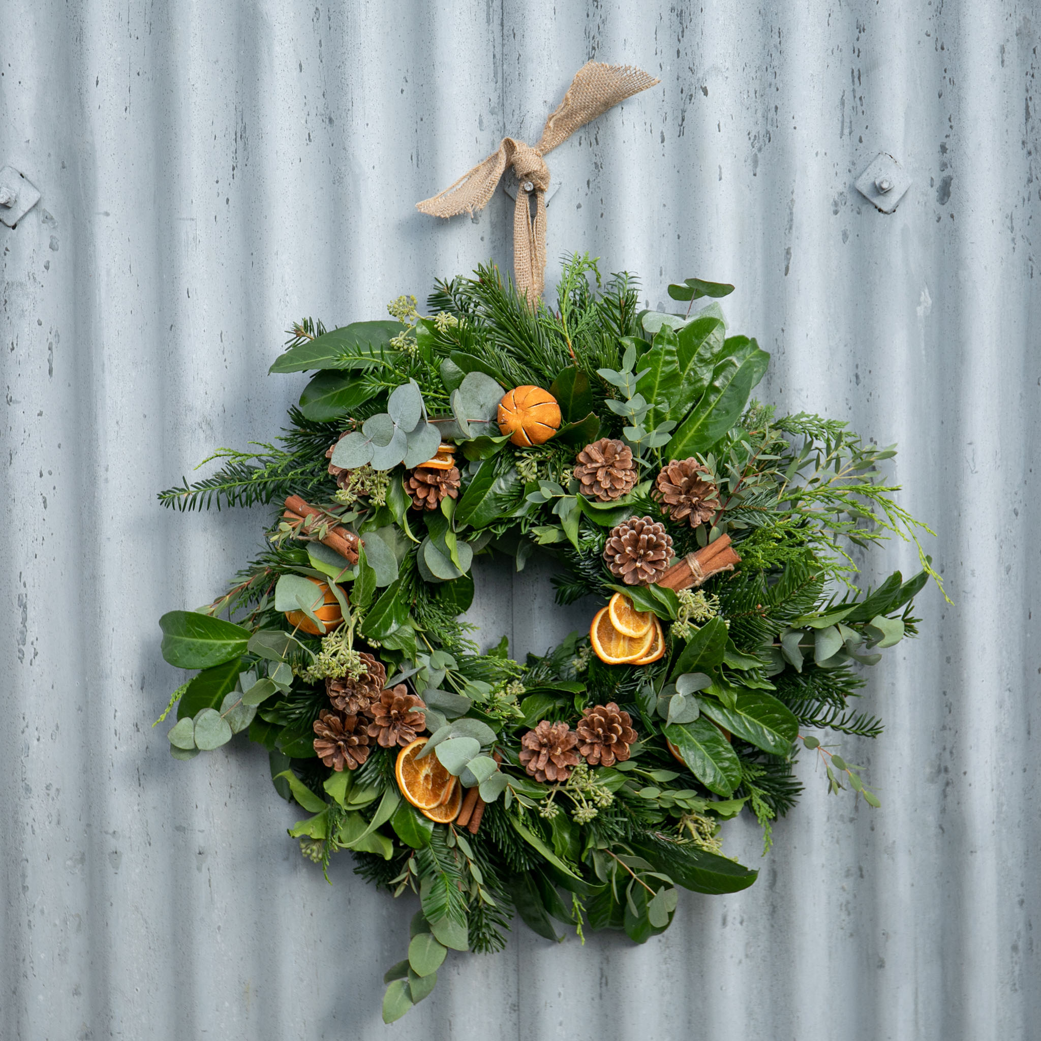 christmas wreath hanging