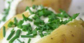 Baked Potato with Cream Cheese and Chive