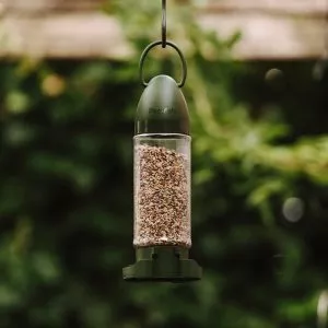 Peckish Extra Goodness Crumble Mix ready to use filled feeder hanging