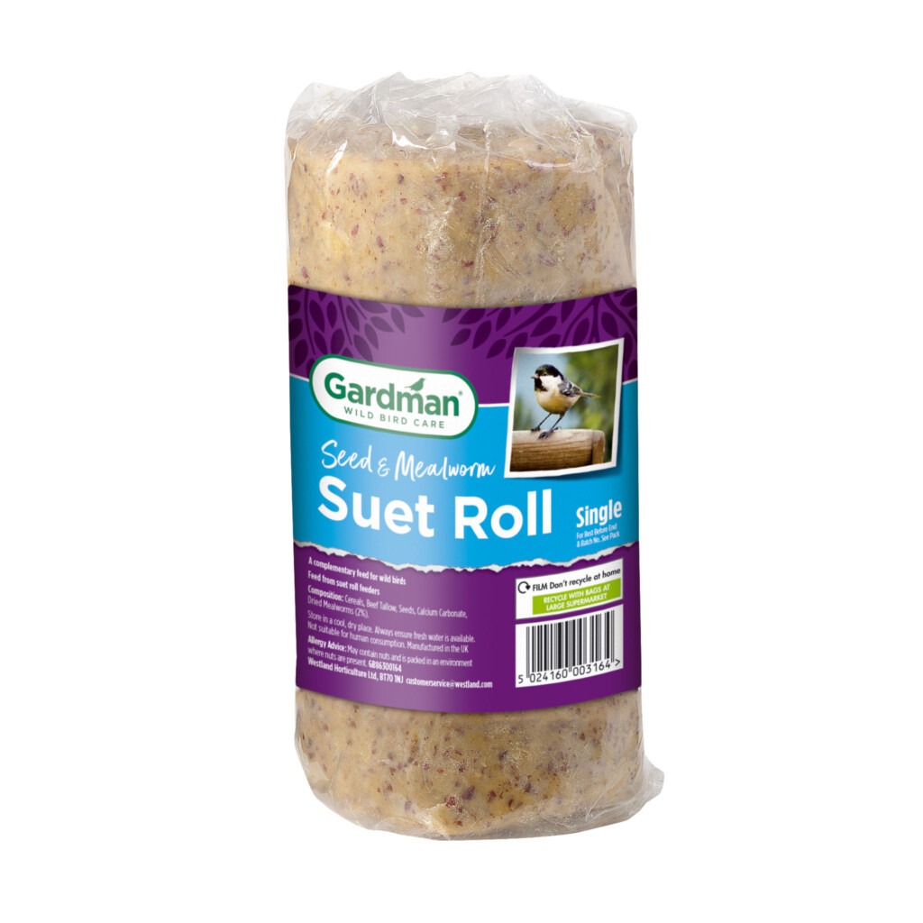 'Gardman Seed & Mealworm Mini Suet Roll Gardman Seed & Mealworm Mini Suet Roll