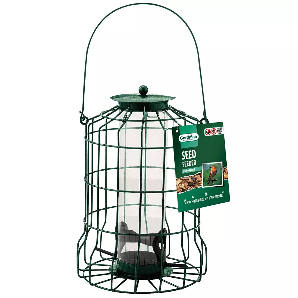 Gardman Squirrel Proof Seed Feeder in pack