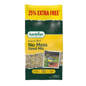 gardman no mess seed mix bag 2kg + 25% extra free