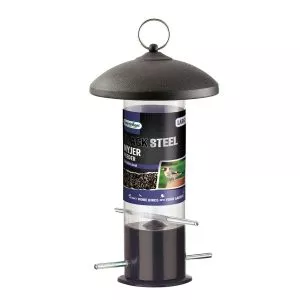 Gardman Black Steel Nyjer Seed Feeder in pack