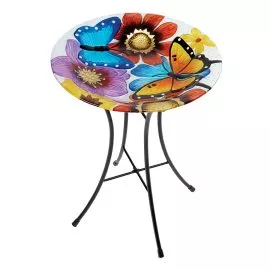 Gardman Butterfly Glass Bird Bath