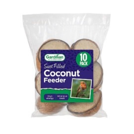 Gardman Suet Filled Coconut Feeder 10 pack