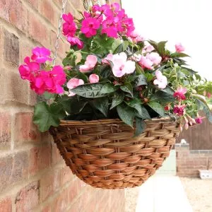 Faux Hyacinth Hanging Basket