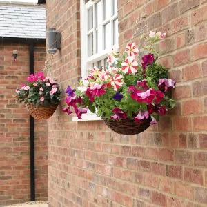 Brown Rattan Effect Hanging Basket