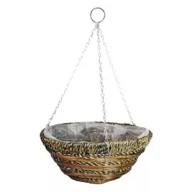 Sisal Rope & Fern Hanging Basket