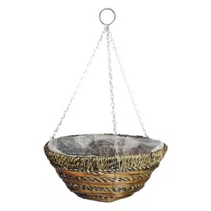 Sisal Rope and Fern Hanging Basket