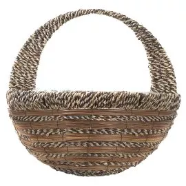 Sisal Rope & Fern Wall Basket