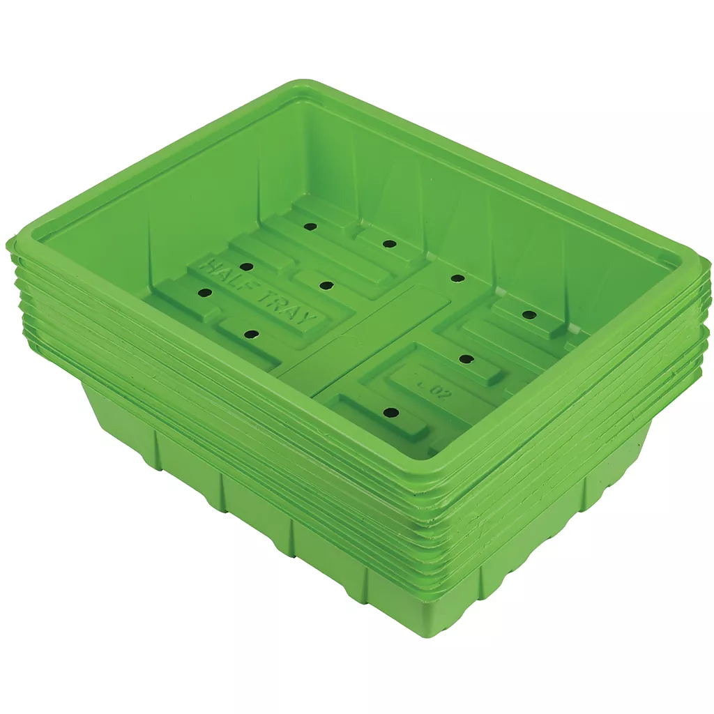 green half seed tray