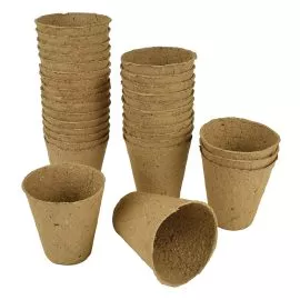6cm round fibre pots