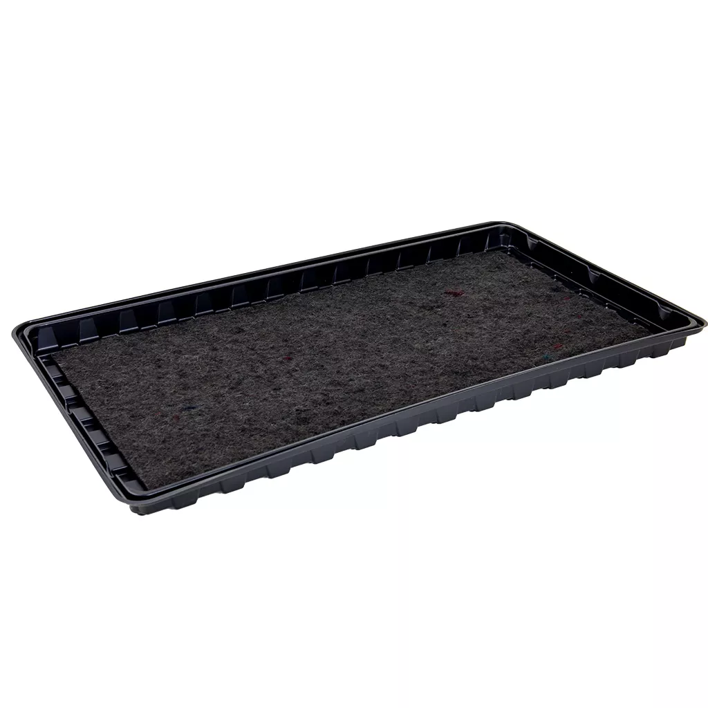 black watering tray with matting