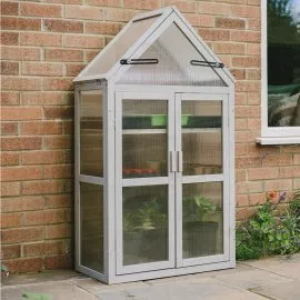wooden growhouse dove grey closed