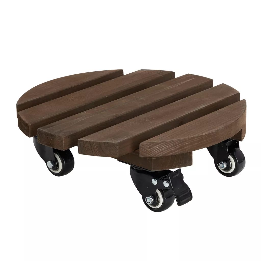 Heavy Duty Wooden Pot Trolley