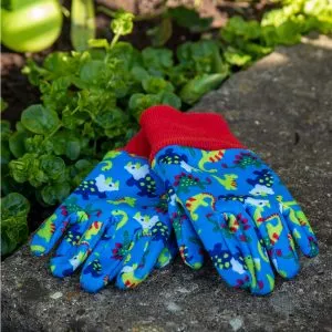 kent & stowe kids blue dinosaur gloves lifestyle