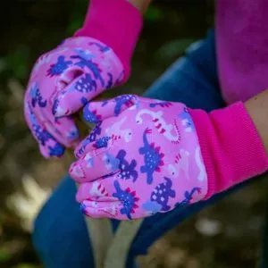 kent & stowe pink dinosaur kids gloves lifestyle