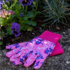 kent & stowe pink dinosaur kids gloves lifestyle