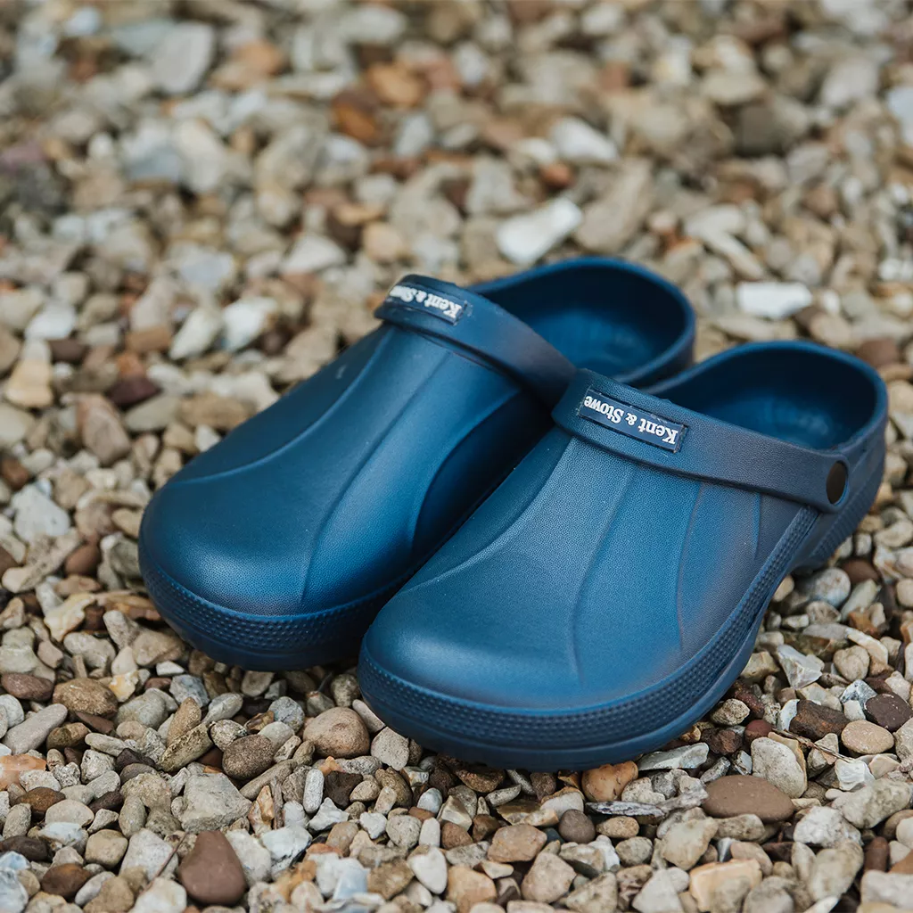 navy garden clogs