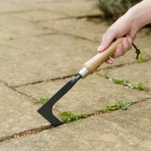 Carbon Steel Hand Weeding Knife used between patio