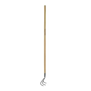 Kent & Stowe Carbon Steel Long Handled 3 Prong Cultivator out of pack