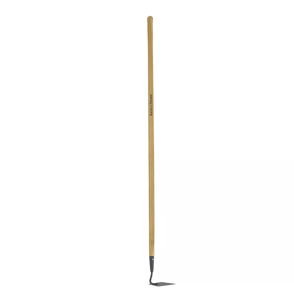 Kent & Stowe Carbon Steel Long Handled Draw Hoe out of pack