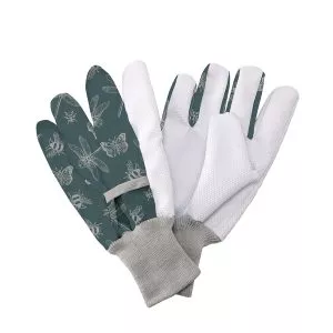Teal Jersey Cotton Grip Gloves