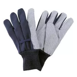 Navy Jersey Cotton Gloves