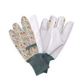 Cream Meadow Flowers Cotton Gloves