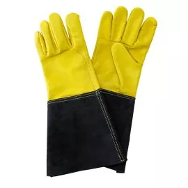Luxury Leather Gauntlet Gloves Mens