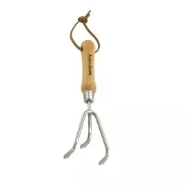 kent & stowe stainless steel 3 prong cultivator