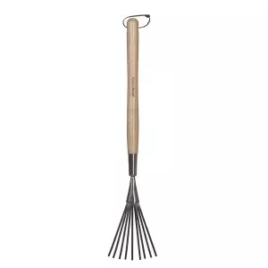 Stainless Steel Border Hand Shrub Rake out of pack