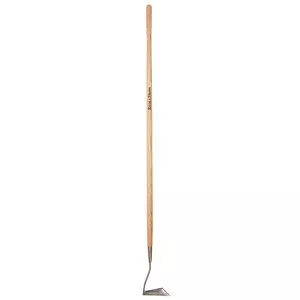 kent & stowe stainless steel long handled 3 edge hoe