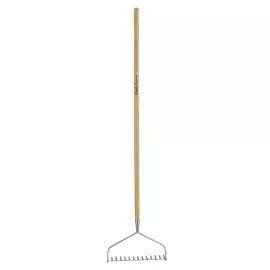 kent & stowe stainless steel long handled soil rake