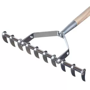 Kent & stowe stainless steel scarifying rake