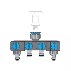 Flopro 4 Way Tap Connector