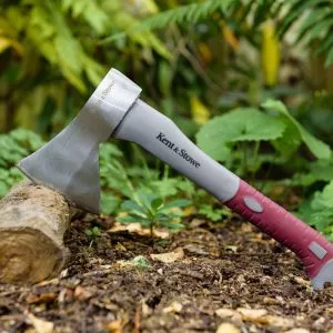 kent & stowe hand forged axe in use