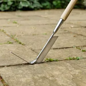 Kent & Stowe Stainless Steel Long Handled 2 in 1 weeder in soil