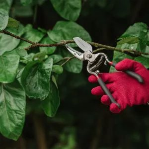 Kent & Stowe Traditional Anvil Secateurs in use
