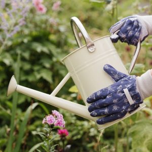 kent and stowe vintage cream 9litre watering can in use